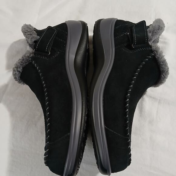 Orthofeet Suede Sherpa Lined Shoes Women’s 8 B Medium Black/Black Step-In heel - Picture 4 of 16